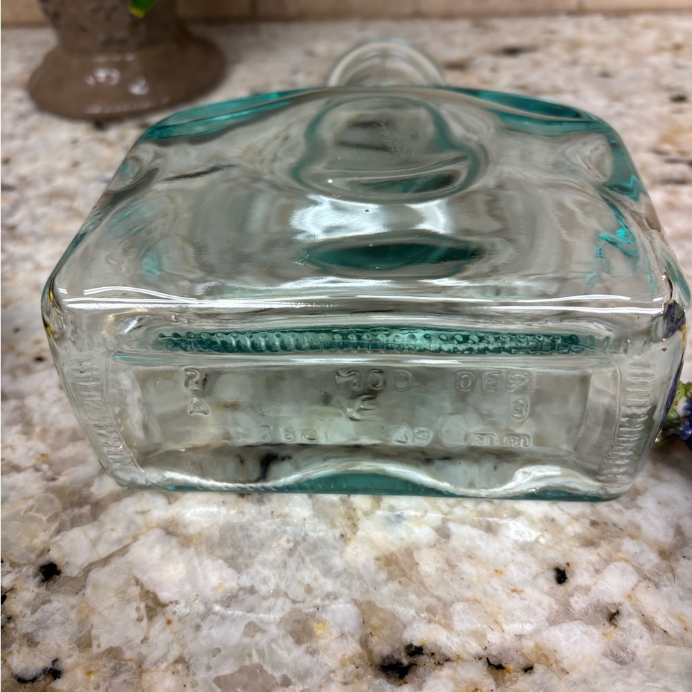 Vintage Italian Decorative Glass Decanter Bottle with Grape Accents - Picture 5 of 5